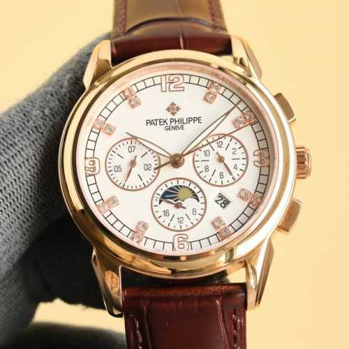 白 金 大厂品质，高端系列！新款 百达翡丽复杂功能计时系列上市 Patek Philippe 贵族的艺术品！升级版改进：壳身比旧版本更薄、玻璃升级耐磨抗摔、比旧