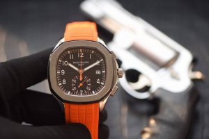 百达翡丽Aquanaut系列5968A-001腕表隆重上市 表壳 腕表尺寸42.2Mm 打磨和抛光均属市面顶级 机芯 采用稳定耐用的7750自动机械机芯改Ch