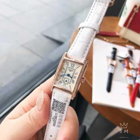 好版本 钻圈 林志玲同款 浪琴超好看的小红表 浪琴-Longines戴卓维纳系列 精致两针半女士腕表 搭配精准进口机芯尺寸：33*22 Mms M - 点击图像关闭