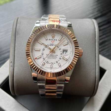 特价 。 劳力士纵航者系列rolex Sky-Dweller 天行者！尺寸42Mm，沉稳可靠、雍容大度！表圈采用劳力士ring Command三角坑纹，抗刮损蓝 - 点击图像关闭