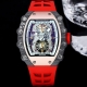 richard Mille 理查米尔 Rm 1系列 搭载全自动进口机械机芯 尺寸40X50X16Mm 碳纤维材质打造的表圈和表柱作为架构支撑，进一步加固其精密结