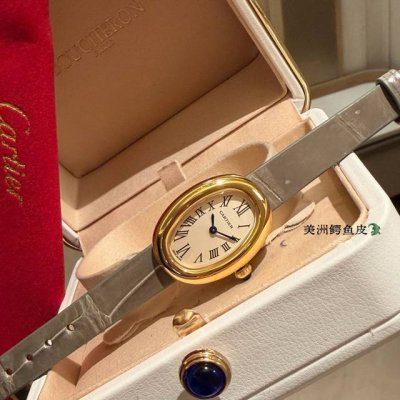 金 单排50 满钻100 鳄鱼皮版本 Baignoire浴缸系列腕表，典雅欧风浴缸形状，完美演绎卡地亚的经典美学，涌现腕表设计的焕新力量 卡家又一经典之作浴缸系