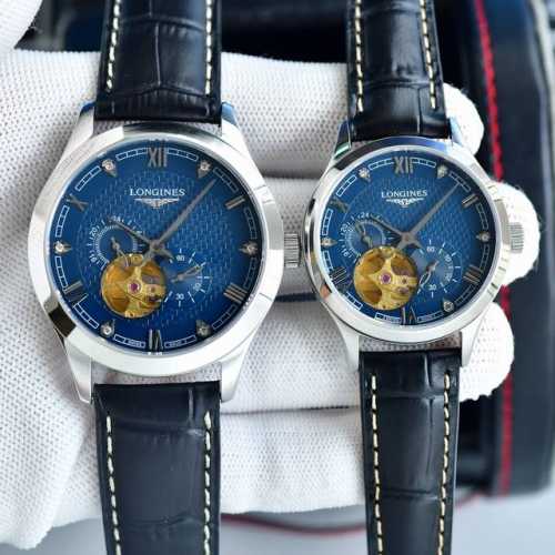 实物拍摄 品牌：浪琴-Longines 类型：情侣对表 表壳：316精钢 做工优质 表带：进口真牛皮 316精钢 两钟可选 机芯：原装进口西铁城82S7机械机芯