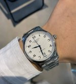 Longines浪琴 名匠系列 自动机械机芯 日期显示30米防水 男表 瑞表 38.5Mm 白色表盘 精钢表壳 精钢表带