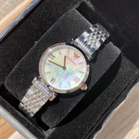支持香港、美国直邮 正品全国联保 阿玛尼 Armani 石英女表，Ar11204，最美钻面搭配贝母面表盘，气质优雅，做最闪耀的自己，进口原装机芯，316L精钢， - 点击图像关闭