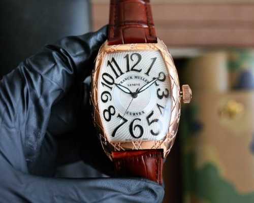 数字壳白壳 玫壳 法兰克 穆勒 Franck Muller 55*42*13Mm 全自动机械机芯 双面小牛皮原装针扣 酒桶形拱桥状壳 烈日之下 万众瞩目