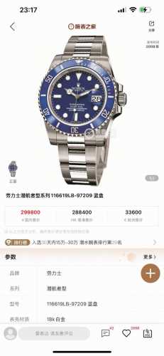 独家实拍图 Sunmariner Swiss Movement Of Ladies Watches 潜航者系列蓝水鬼 型号116619Lb-97209 男士腕表