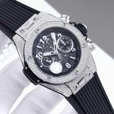白壳 金壳 圈口钻 满钻 Zf 最新款新面出货 宇舶 恒宝 Hublot 英勇无畏，拳拳出击，简称“Hub”“恒宝”，Bigbang大爆炸元素材料计时码表v2版 - 点击图像关闭
