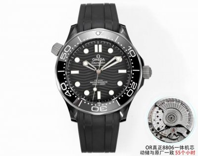 Sj出品 一体机 Or 真正的8806一体机芯动储与原厂一致55个小时 欧米茄 Omega Kh1 海马300系列 Or厂耗时三年半研究开发出真正一体8806机