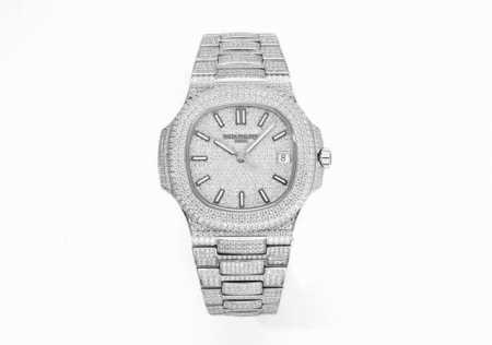 Ms Factory强势来袭！ patek philie鹦鹉螺满天星版！ Nautilus 571910G－010白金腕表，品牌举世闻名超凡珠宝满天星完美结合， - 点击图像关闭