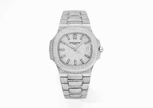 Ms Factory强势来袭！ patek philie鹦鹉螺满天星版！ Nautilus 571910G－010白金腕表，品牌举世闻名超凡珠宝满天星完美结合，
