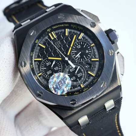 Sj出品 Hbf 最新款爱彼，陶瓷圈口 版本 Ap 爱彼 Audemars Piguet A42 皇家橡树离岸型限量多功能计时机械腕表 尺寸44Mm17Mm 圈 - 点击图像关闭