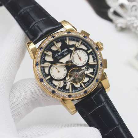 品牌：百达翡丽-patek philippe 类型：男士腕表 壳套：顶级版316精钢L 表带：进口小牛皮 316精钢表带 机芯：全自动进口机械机芯 镜面：矿物质 - 点击图像关闭