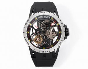 新厂-New Factory』间黑罗杰杜彼钛金属陀飞轮..少量到货[抱拳]型号：Rddbex0549腕表，这款腕表极具罗杰杜彼品牌代表性的设计，星型的框架设计，