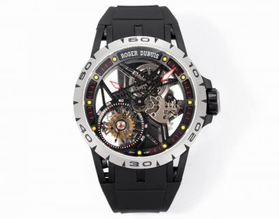 新厂-New Factory』间黑罗杰杜彼钛金属陀飞轮..少量到货[抱拳]型号：Rddbex0549腕表，这款腕表极具罗杰杜彼品牌代表性的设计，星型的框架设计，