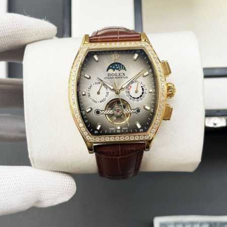 白壳 金壳 劳力士-Rolex全新镂空多功能男士机械腕表 采用全自动机械机芯 316精钢表壳 矿物质耐磨玻璃 精钢表链尺寸：42 12Mm 实物拍摄 零P图 - 点击图像关闭