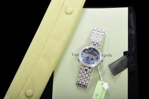V2最高版本 皮带 钢带 梵克雅宝-Van Cleef&Arpels最新v2版 诗意复杂功能系列：恋人之桥最浪漫的手表 瑞士定做石英机芯 蓝宝石玻璃镜面 表壳直