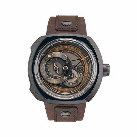 Sevenfriday 现货 引领时尚狂潮的sevenfriday再爆新款怀旧工业革命元素q2 03 表圈不锈钢黑色pvd喷砂抛光和喷砂处理 表盘多层次界面 磨 - 点击图像关闭