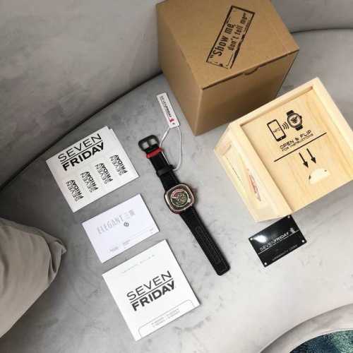 一手工厂P出 所有款式都有现货 包装完好无理由退换 原单七个星期五 Sevenfriday自动机械男表Sf- 支持Nfc软件验防伪 支持专柜验货 47Mm 厚2