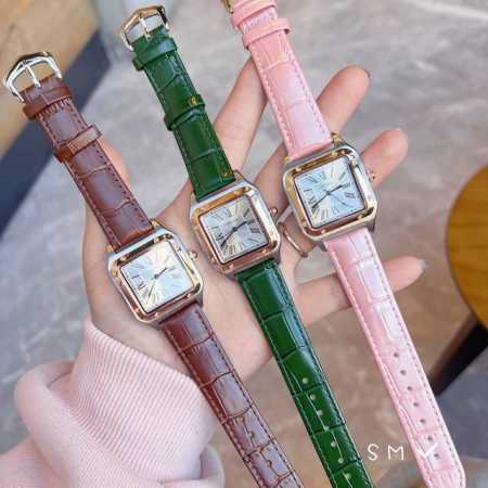 皮带 ，卡地亚 Cartier 山度士手表，新款 罗马刻度面 华丽而不羁，是PanthèRe De Cartier所传达的美学风格。它线条流畅，魅惑动人，柔软服 - 点击图像关闭