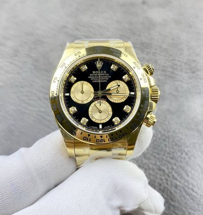 严选 劳力士迪通拿 ，真空电镀！金迪新款40Mm，搭载4131机芯！尺寸厚度壳型对版做工顶级，价格P亲民！Gm 出品，出货实拍