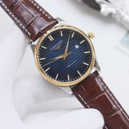 白 金 品牌：浪琴-Longines 类型：男士腕表 壳套：顶级版316精钢L 表带：进口小牛皮表带 316L精钢表带 机芯：全自动机械机芯 镜面：矿物质防刮镜 - 点击图像关闭