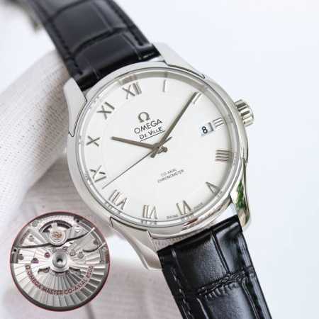 皮带 白壳 金壳 钢带白壳 全玫瑰金钢 omf 欧米茄 Omega 碟飞系列 Ap10 搭载同轴8500机芯上市 1.工厂p自改2824黑摆轮 质量保证 包括日 - 点击图像关闭