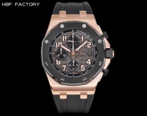Hbf Factory 爱彼 皇家橡树离岸型系列26238:封顶之作 杜绝一眼假”在ＪＦ厂原有的基础上 潜心研发 突破壁垒 “打破原装封锁技术，同步原装独家计时
