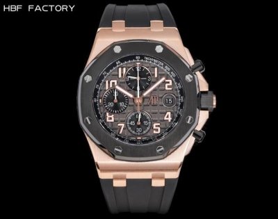 Hbf Factory 爱彼 皇家橡树离岸型系列26238:封顶之作 杜绝一眼假”在ＪＦ厂原有的基础上 潜心研发 突破壁垒 “打破原装封锁技术，同步原装独家计时