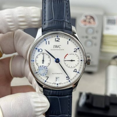 Zf 万国葡萄牙七日链系列 42Mm白壳白面款 搭载定制版52010全动自机械 葡七 葡7