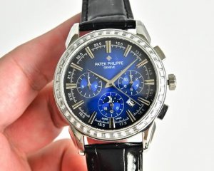 白钻 金钻 百达翡丽patek philippe复杂功能系列-纯手工-雕花腕表-惊艳登场，42毫米的表径适配大众男性手寸，非常商务可亦休闲。整表表壳手工雕刻花纹