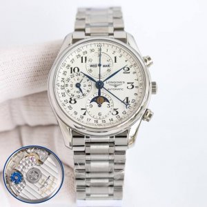 Lgs全新打造天花板 Longines 浪琴l2.773.4八针月相多功能机械 Rb2 机芯 搭载7751独家蓝钢轮全自动机械机芯改原装l2.687.5最新镂空