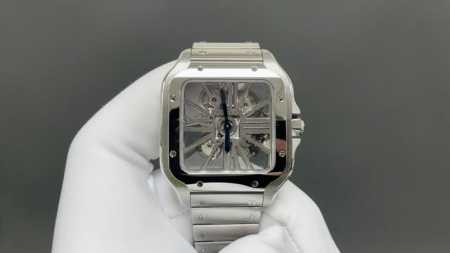 Mlf 卡地亚 Santos 镂空版 – 全新上市 Mlf 重磅推出 首款搭载 9611Mc 手动镂空机芯的卡地亚山度士。 - 点击图像关闭