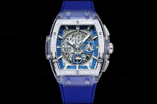 恒宝Hublot 宇舶表年度最佳复刻作品 宇舶Big Bang灵魂系列641.Jx.0120.Rt“全透明腕表” 精彩细节 1.还原正品表盘后龙飞凤舞的镂空布局