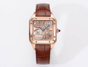 Sj出品 卡地亚 Cartier 山度士镂空系列 Jr8 卡地亚超神之作 专柜设计师联手 参数与正品同步 表径:43.5X31.4Mm机芯瑞士1042改制原装款