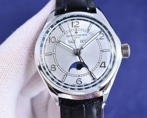 大气磅礴 : 白 玫 Gr力作 Vc江诗丹顿伍陆之型 Fiftysix全日历系列 腕表 型号 4000E 000A-B548 B439 B438 B065 表壳