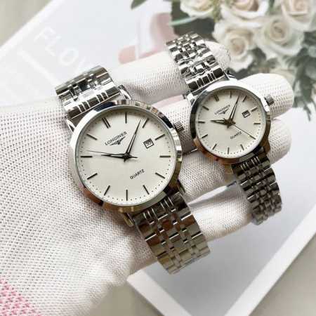 白皮 金 钢20浪琴-Longines 情侣对表 原装进口石英机芯 316L精钢表壳 直径男39Mm女29Mm 厚8Mm如果今天的阳光停止了它耀眼的光芒。那么你 - 点击图像关闭