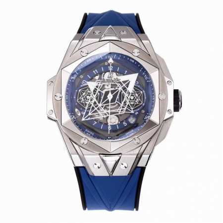 Bbf极限 Hublot宇舶表全新Big Bang Sang Bleu Ii刺青二代腕表 恒宝最热门款 市面唯一标配全部钛金属，经过抛光、缎面、切片、雕刻、倒角 - 点击图像关闭