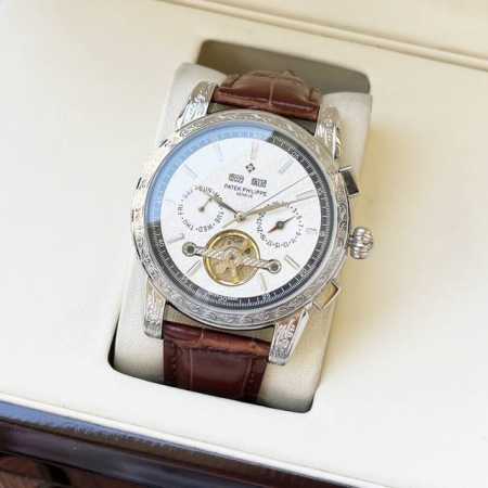 统一 。 经典之作 优雅气质 百达翡丽-Patek Philippe 男士腕表 全自动机械机芯 矿物强化玻璃 316L精钢表壳 真皮表带 时尚休闲 商务必备 尺 - 点击图像关闭