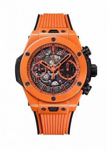 陶瓷领域 谁与争锋 Bbf橙色陶瓷问世 Hublot 宇舶表Big Bang Unico 大爆炸系列彩色陶瓷腕表 标配定制恒宝专属Unico Hub 1280自