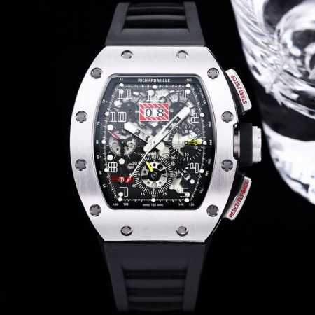 Richard Mille 理查米尔 Rm011-Fm系列 精钢材质打造 还原原装 完美的人体工程学设计相吻合的追求完美的品牌的标志性建筑 Rm 011的每一个 - 点击图像关闭
