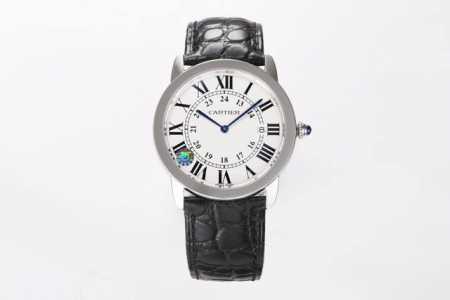 Sj出品 皮带 金 钢带50 钻50 3Wf升级版，顶级 卡地亚ronde De Cartier 伦敦系列wsrn0021与w6 155型号同时发布，3Wf情侣 - 点击图像关闭