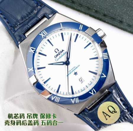 统一价： 欧米茄 Omega 星座腕表第五代 星座陶瓷圈系列！全新原装尺寸41Mm腕表！升级正6位黑摆轮机芯 五码合一 1圈口升级，原装一致抛光进口陶瓷表圈,刻 - 点击图像关闭