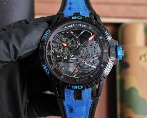罗杰 杜彼 Roger Dubuis 豪爵 Excalibur 王者系列 自动上链机芯，表壳：46毫米 , Sapphire Crystal Carbon 钛合