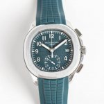 Mma- 百达翡丽 Rb2 Aquanaut系列，手雷系列 腕表型号：5968A-001 尺寸42.2Mm 毫米不锈钢表壳 计时指针、精确至四分之一秒的外缘轨道