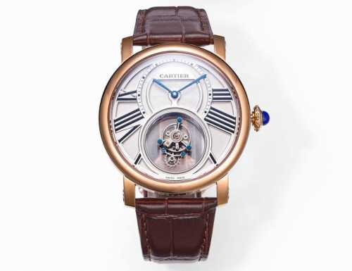 V2版 卡地亚 Cartier Ap10 1.陀飞轮颜色电镀白色，对版原装 2.客套比一代薄约1Mm 卡地亚双重神秘悬浮陀飞轮 卡地亚制表大师采用一枚经防眩处理
