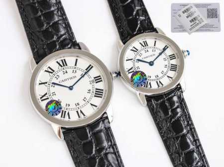 Sj出品 白壳 金壳 钻50 3Wf顶级 卡地亚 Ronde De Cartier 伦敦系列wsrn0021与w6 155型号 Pb1 同时发布，情侣手表大号小 - 点击图像关闭
