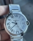 卡地亚蓝气球 Cartier Ballonbleu 原版开模 顶级 同步 类型：顶奢级男士自动机械腕表 镜面：镀膜镜面 指针：时，分，秒 表面：扭索纹银白字面