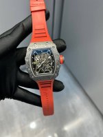 理查德米勒Rm35-01全自动机械缕空腕表终极版本！ 1:机芯：采用原装一样Rmal1一样真正自动上链一体白宝石避震机芯 非市场夹板机 ，12点位置的碳黑齿轮，