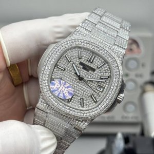 ppf-超薄8.3Mm厚度，百达翡丽5711系列满钻“大满钻”限量版鹦鹉螺 搭载一体Cal.324 直径40Mm